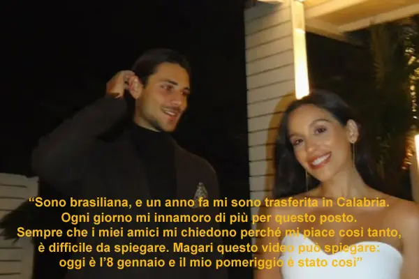 Fernanda Borges (compagna di Matias Antonini): “Ogni giorno mi innamoro sempre di più della Calabria” (VIDEO) 1 Fernanda Borges2 Fernanda Borges (compagna di Matias Antonini): “Ogni giorno mi innamoro sempre di più della Calabria” (VIDEO)